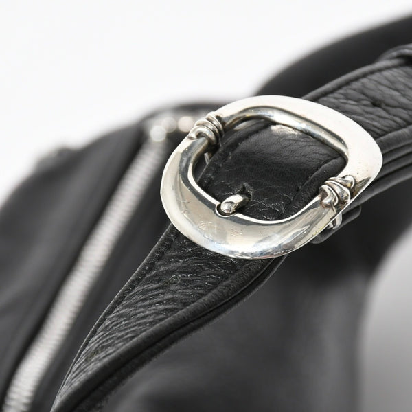 極美品 CHROME HEARTS クロムハーツ #1 SNAT PACK スナットパック ガンスリンガーベルトウエストバッグ ブラック シルバー金具 中古 4a007951
