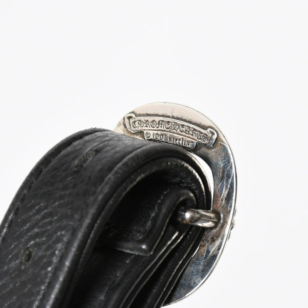 極美品 CHROME HEARTS クロムハーツ #1 SNAT PACK スナットパック ガンスリンガーベルトウエストバッグ ブラック シルバー金具 中古 4a007951