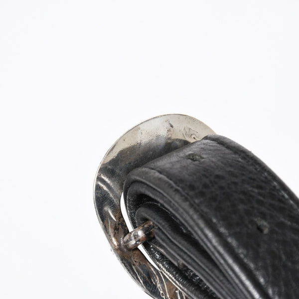 極美品 CHROME HEARTS クロムハーツ #1 SNAT PACK スナットパック ガンスリンガーベルトウエストバッグ ブラック シルバー金具 中古 4a007951
