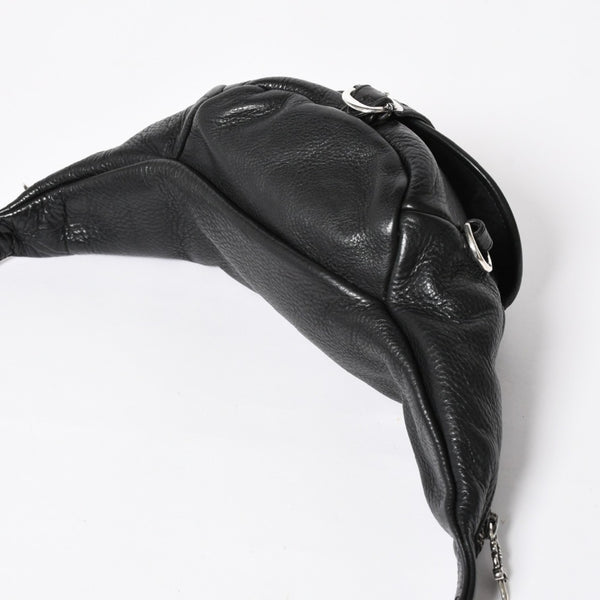 極美品 CHROME HEARTS クロムハーツ #1 SNAT PACK スナットパック ガンスリンガーベルトウエストバッグ ブラック シルバー金具 中古 4a007951