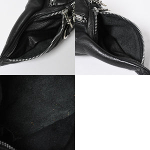 極美品 CHROME HEARTS クロムハーツ #1 SNAT PACK スナットパック ガンスリンガーベルトウエストバッグ ブラック シルバー金具 中古 4a007951