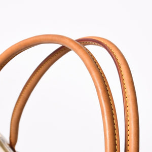 極美品 LOUIS VUITTON ルイヴィトン フィジェリGM トートバッグ ダミエアズール N41175 ホワイト ブラウン ゴールド金具 中古 4a007882