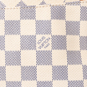 極美品 LOUIS VUITTON ルイヴィトン フィジェリGM トートバッグ ダミエアズール N41175 ホワイト ブラウン ゴールド金具 中古 4a007882