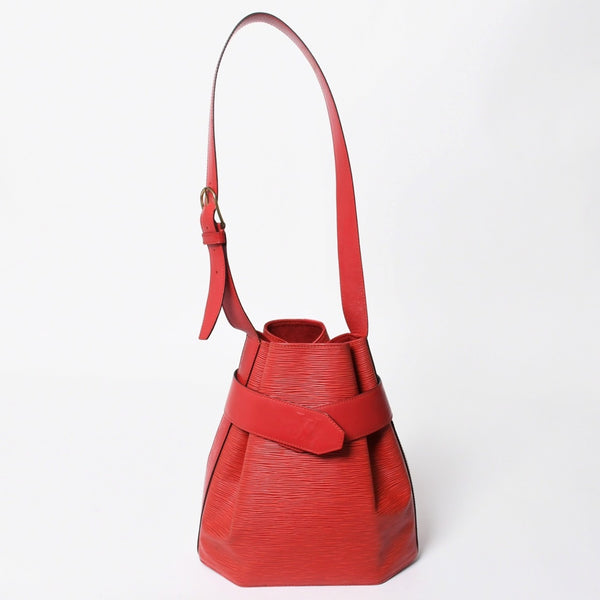 LOUIS VUITTON ルイヴィトン エピ サックデポール ショルダーバッグ M80197 エピレザー レッド ゴールド金具 美品 中古 4a007875