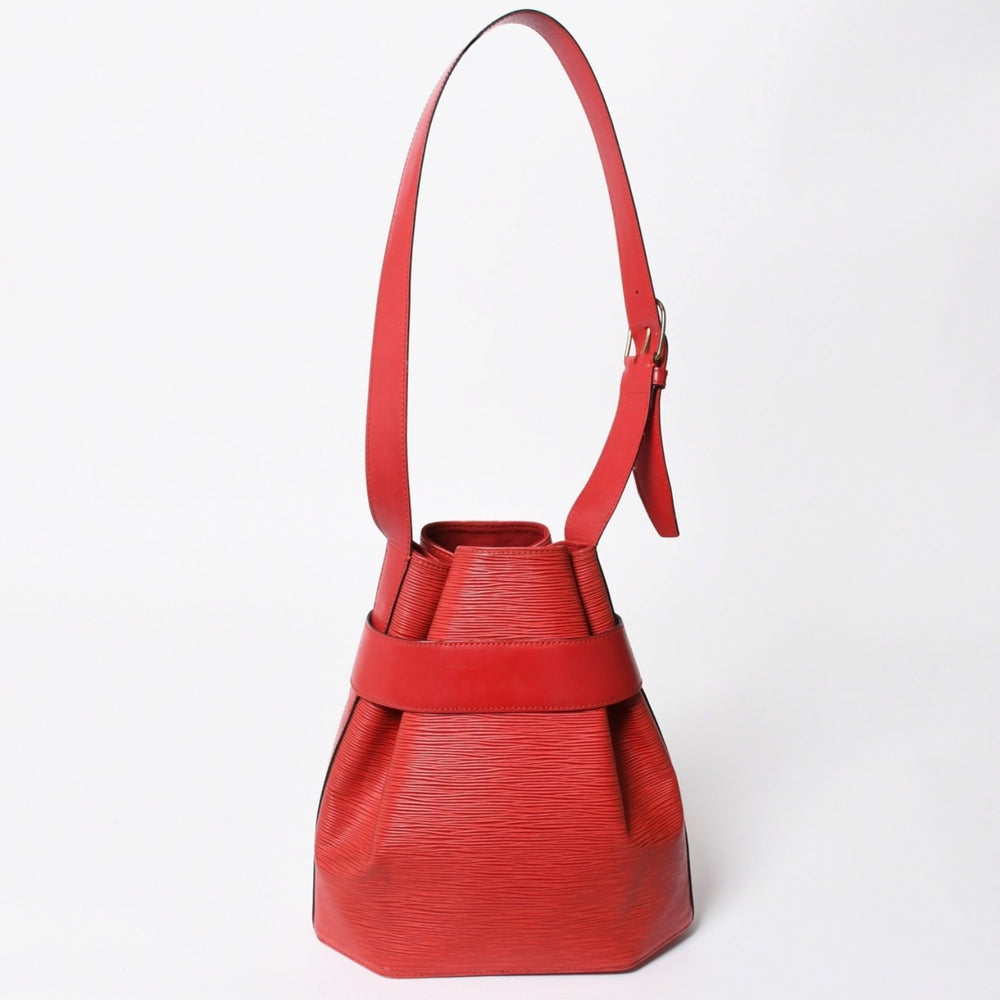 LOUIS VUITTON ルイヴィトン エピ サックデポール ショルダーバッグ M80197 エピレザー レッド ゴールド金具 美品 中古 4a007875
