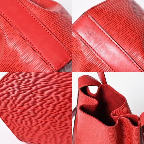 LOUIS VUITTON ルイヴィトン エピ サックデポール ショルダーバッグ M80197 エピレザー レッド ゴールド金具 美品 中古 4a007875