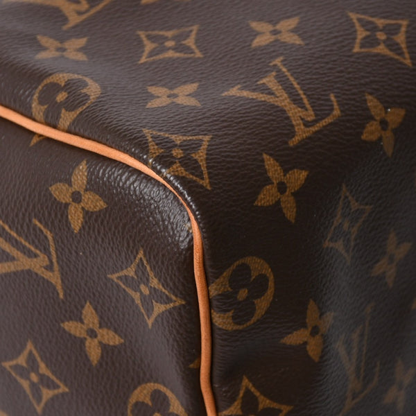 LOUIS VUITTON ルイヴィトン スピーディ25 ハンドバック M41528 モノグラム PVC ヌメ革 レザー ブラウン ゴールド金具 美品 中古 4a008268