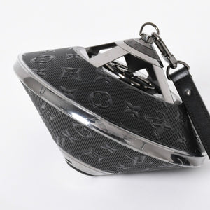 極美品 LOUIS VUITTON ルイヴィトン ホライゾン ライトアップ スピーカー QAC000 トゥピ ブラック メタルブラック金具 モノグラムフラワー 中古 4a008189