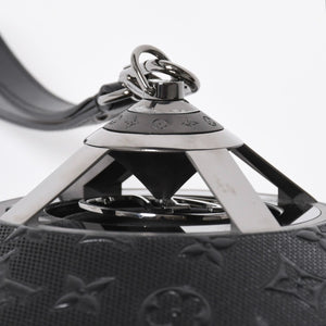 極美品 LOUIS VUITTON ルイヴィトン ホライゾン ライトアップ スピーカー QAC000 トゥピ ブラック メタルブラック金具 モノグラムフラワー 中古 4a008189