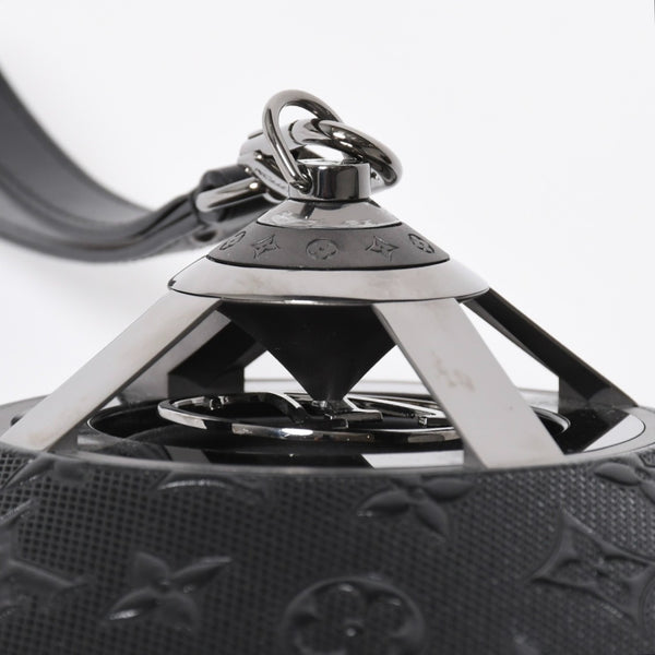 極美品 LOUIS VUITTON ルイヴィトン ホライゾン ライトアップ スピーカー QAC000 トゥピ ブラック メタルブラック金具 モノグラムフラワー 中古 4a008189