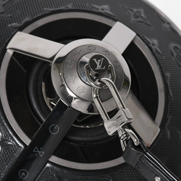 極美品 LOUIS VUITTON ルイヴィトン ホライゾン ライトアップ スピーカー QAC000 トゥピ ブラック メタルブラック金具 モノグラムフラワー 中古 4a008189