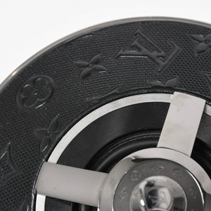 極美品 LOUIS VUITTON ルイヴィトン ホライゾン ライトアップ スピーカー QAC000 トゥピ ブラック メタルブラック金具 モノグラムフラワー 中古 4a008189