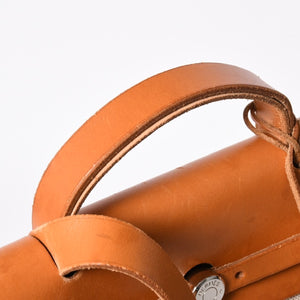 HERMES エルメス エールバッグMM ◻︎B刻印 トワルアッシュ ボックスカーフ ブラウン ベージュ シルバー金具 美品 中古 4a007884