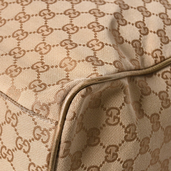 GUCCI グッチ GGキャンバス ボストンバッグ ピンク ゴールド ベージュ シルバー金具 153240 美品 中古 4a007886