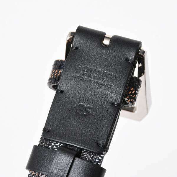 新品同様品 GOYARD ゴヤール ベルト・フレガット ベルト 85cm ブラック ブラウン シルバー金具 FREGA2085CL01TY01P 中古 4a007969