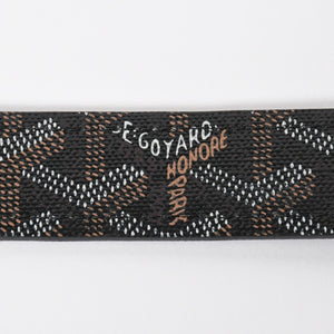 新品同様品 GOYARD ゴヤール ベルト・フレガット ベルト 85cm ブラック ブラウン シルバー金具 FREGA2085CL01TY01P 中古 4a007969