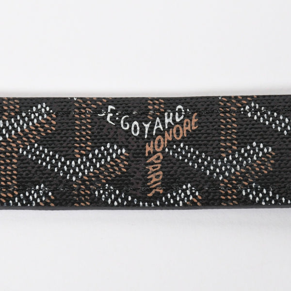 新品同様品 GOYARD ゴヤール ベルト・フレガット ベルト 85cm ブラック ブラウン シルバー金具 FREGA2085CL01TY01P 中古 4a007969