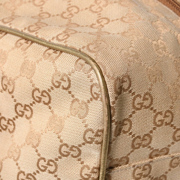 GUCCI グッチ GGキャンバス ボストンバッグ ピンク ゴールド ベージュ シルバー金具 153240 美品 中古 4a007886