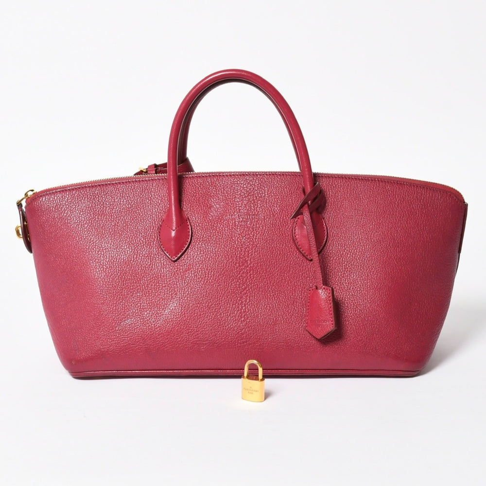 極美品 LOUIS VUITTON ルイヴィトン スペシャルオーダー オートマロキヌリ― ハンドバッグ グレインレザー ラズベリーカラー 中古 4a007863