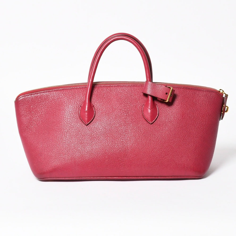 極美品 LOUIS VUITTON ルイヴィトン スペシャルオーダー オートマロキヌリ― ハンドバッグ グレインレザー ラズベリーカラー 中古 4a007863