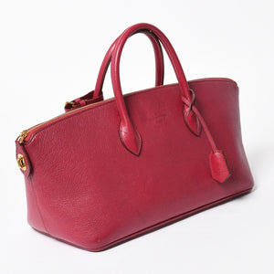 極美品 LOUIS VUITTON ルイヴィトン スペシャルオーダー オートマロキヌリ― ハンドバッグ グレインレザー ラズベリーカラー 中古 4a007863