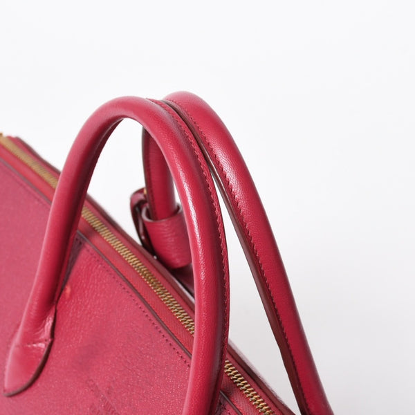 極美品 LOUIS VUITTON ルイヴィトン スペシャルオーダー オートマロキヌリ― ハンドバッグ グレインレザー ラズベリーカラー 中古 4a007863