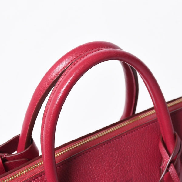 極美品 LOUIS VUITTON ルイヴィトン スペシャルオーダー オートマロキヌリ― ハンドバッグ グレインレザー ラズベリーカラー 中古 4a007863