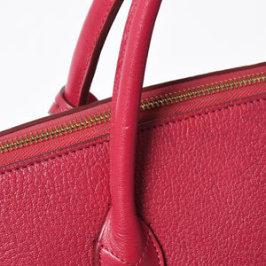 極美品 LOUIS VUITTON ルイヴィトン スペシャルオーダー オートマロキヌリ― ハンドバッグ グレインレザー ラズベリーカラー 中古 4a007863
