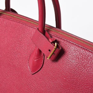 極美品 LOUIS VUITTON ルイヴィトン スペシャルオーダー オートマロキヌリ― ハンドバッグ グレインレザー ラズベリーカラー 中古 4a007863