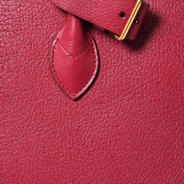 極美品 LOUIS VUITTON ルイヴィトン スペシャルオーダー オートマロキヌリ― ハンドバッグ グレインレザー ラズベリーカラー 中古 4a007863