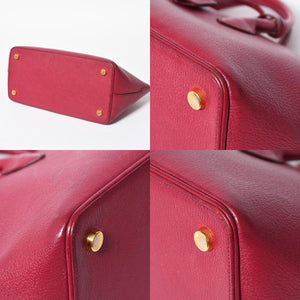 極美品 LOUIS VUITTON ルイヴィトン スペシャルオーダー オートマロキヌリ― ハンドバッグ グレインレザー ラズベリーカラー 中古 4a007863