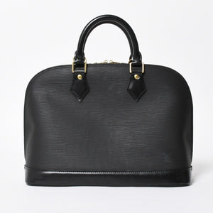 LOUIS VUITTON ルイヴィトン アルマPM ハンドバッグ M52142 エピ レザー ブラック ゴールド金具 美品 中古 4a007887