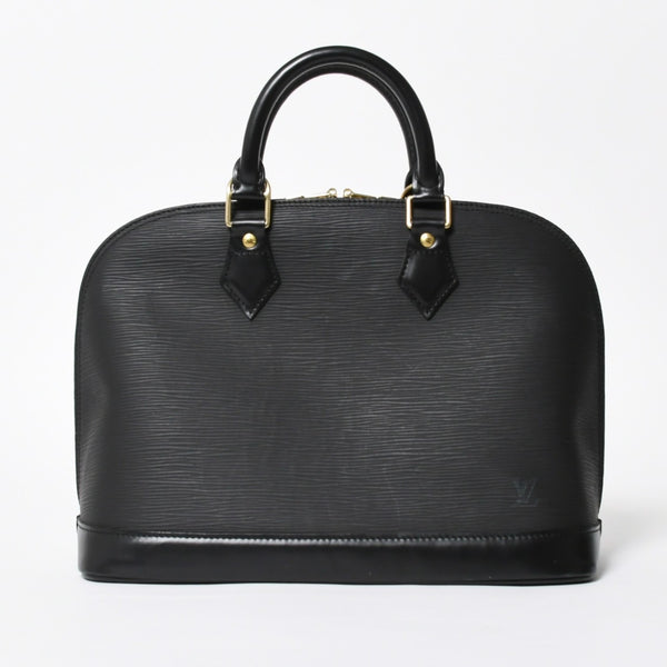 LOUIS VUITTON ルイヴィトン アルマPM ハンドバッグ M52142 エピ レザー ブラック ゴールド金具 美品 中古 4a007887