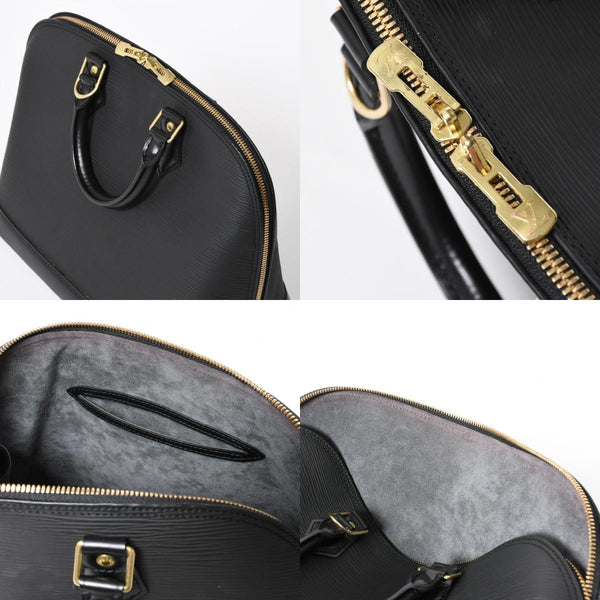 LOUIS VUITTON ルイヴィトン アルマPM ハンドバッグ M52142 エピ レザー ブラック ゴールド金具 美品 中古 4a007887