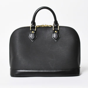 LOUIS VUITTON ルイヴィトン アルマPM ハンドバッグ M52142 エピ レザー ブラック ゴールド金具 美品 中古 4a007887