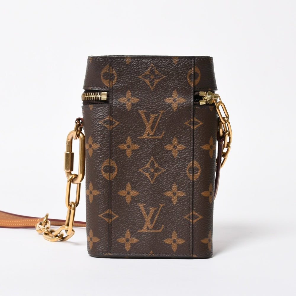 Very Good Condition LOUIS VUITTON Monogram Phone Box Mini Shoulder Bag M44914 Brown Gold Hardware Used 4a007859