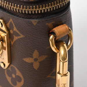 極美品 LOUIS VUITTON ルイヴィトン モノグラム フォーンボックス ミニショルダーバッグ M44914 ブラウン ゴールド金具 中古 4a007859