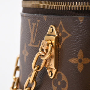 極美品 LOUIS VUITTON ルイヴィトン モノグラム フォーンボックス ミニショルダーバッグ M44914 ブラウン ゴールド金具 中古 4a007859
