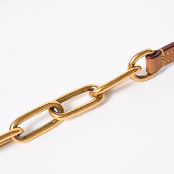 極美品 LOUIS VUITTON ルイヴィトン モノグラム フォーンボックス ミニショルダーバッグ M44914 ブラウン ゴールド金具 中古 4a007859
