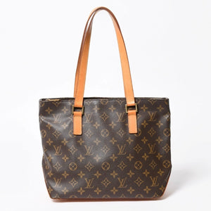 LOUIS VUITTON ルイヴィトン ハンドバッグ カバピアノ モノグラム ゴールド金具 M51148 PVC ヌメ革 美品 中古 4a007888