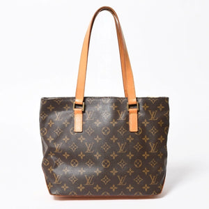 LOUIS VUITTON ルイヴィトン ハンドバッグ カバピアノ モノグラム ゴールド金具 M51148 PVC ヌメ革 美品 中古 4a007888