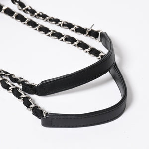 極美品 CHANEL シャネル 2WAY ショルダーバッグ ハンドバッグ チェーンショルダーバッグ ドーヴィルライン ネイビー ランダム番台 中古 4a008264