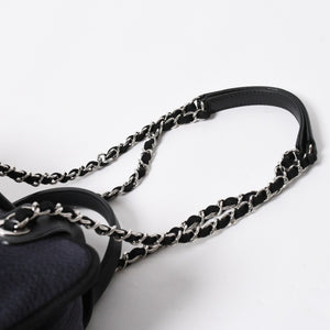 極美品 CHANEL シャネル 2WAY ショルダーバッグ ハンドバッグ チェーンショルダーバッグ ドーヴィルライン ネイビー ランダム番台 中古 4a008264