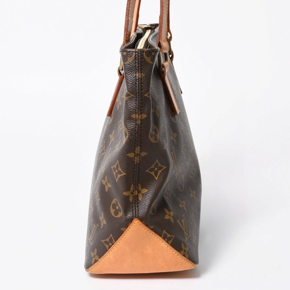 LOUIS VUITTON ルイヴィトン ハンドバッグ カバピアノ モノグラム ゴールド金具 M51148 PVC ヌメ革 美品 中古 4a007888
