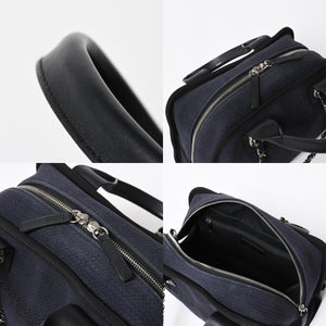 極美品 CHANEL シャネル 2WAY ショルダーバッグ ハンドバッグ チェーンショルダーバッグ ドーヴィルライン ネイビー ランダム番台 中古 4a008264