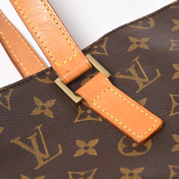 LOUIS VUITTON ルイヴィトン ハンドバッグ カバピアノ モノグラム ゴールド金具 M51148 PVC ヌメ革 美品 中古 4a007888
