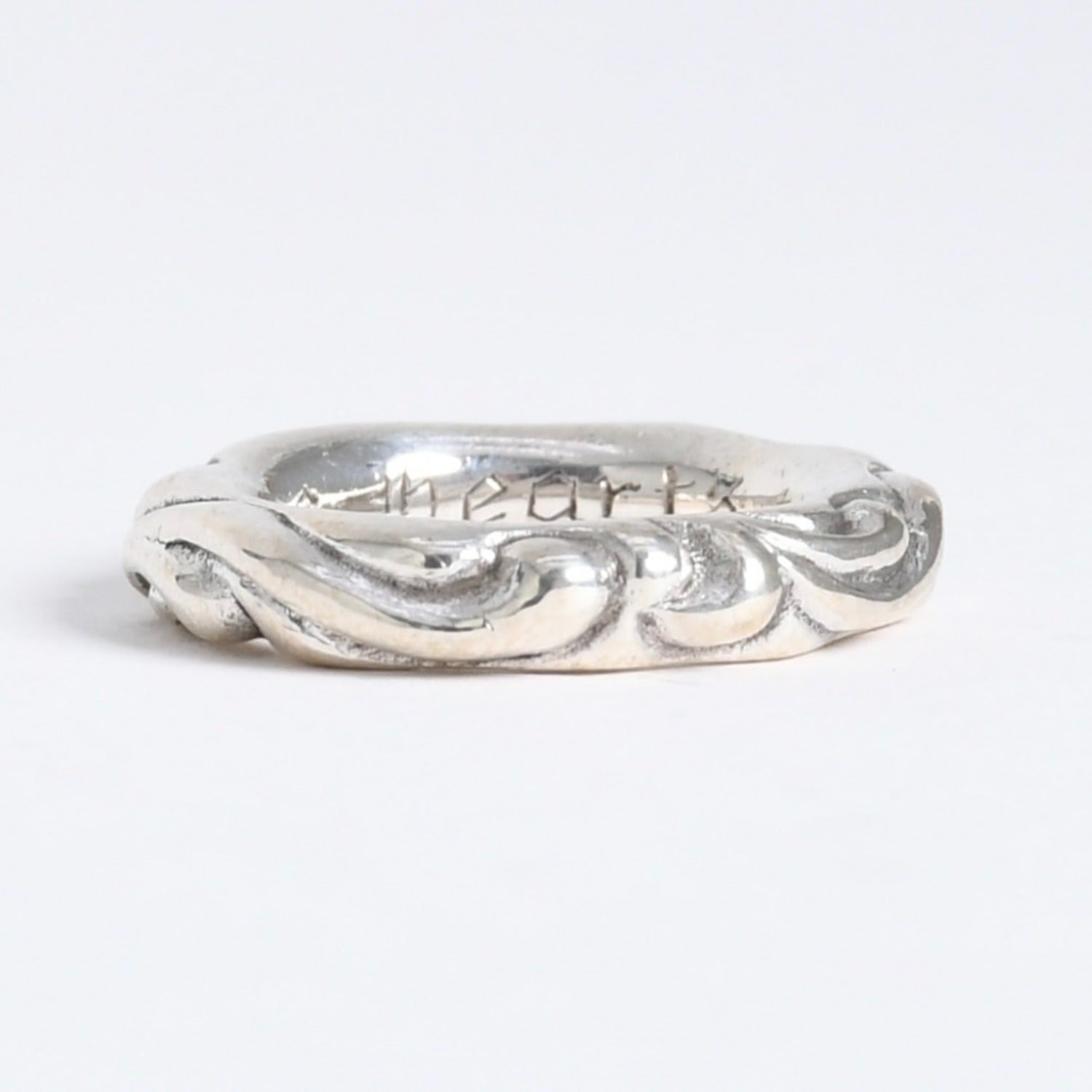 極美品 CHROME HEARTS クロムハーツ SCROLL BAND RING スクロール