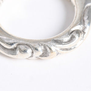 極美品 CHROME HEARTS クロムハーツ SCROLL BAND RING スクロール バンド リング 重量約8.87g サイズ9号 シルバー925 中古 4a007954