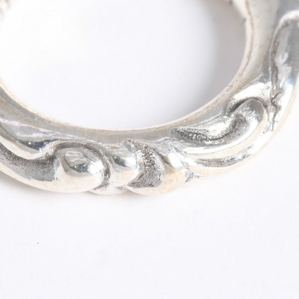 極美品 CHROME HEARTS クロムハーツ SCROLL BAND RING スクロール バンド リング 重量約8.87g サイズ9号 シルバー925 中古 4a007954