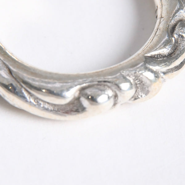 極美品 CHROME HEARTS クロムハーツ SCROLL BAND RING スクロール バンド リング 重量約8.87g サイズ9号 シルバー925 中古 4a007954